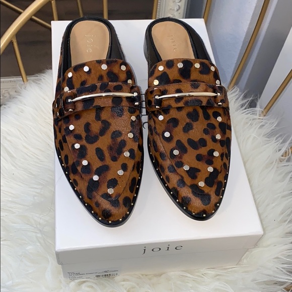 Joie Pony Hair Leopard Slides - Picture 2 of 4